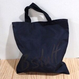 B Stutt Tote Black and brown storage bag 13.5 x 14 inches